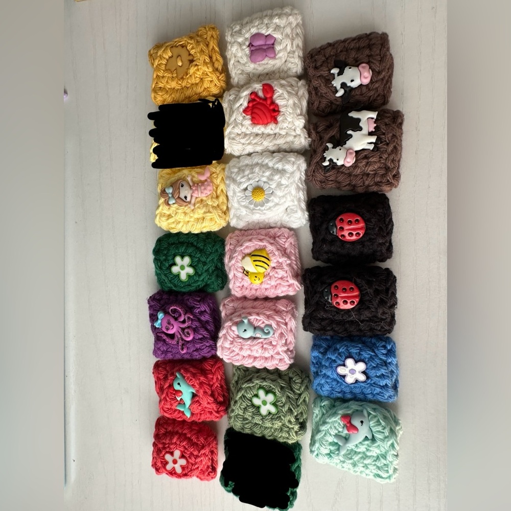 Crochet cord holders